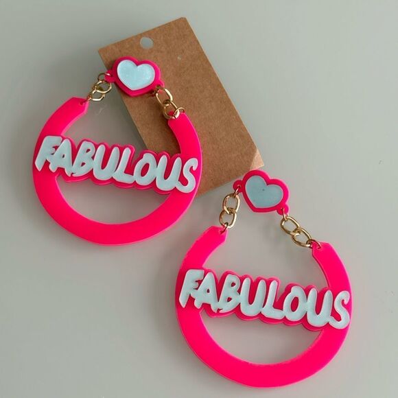 Heart Hoop Earrings A947 - Picture 3 of 3